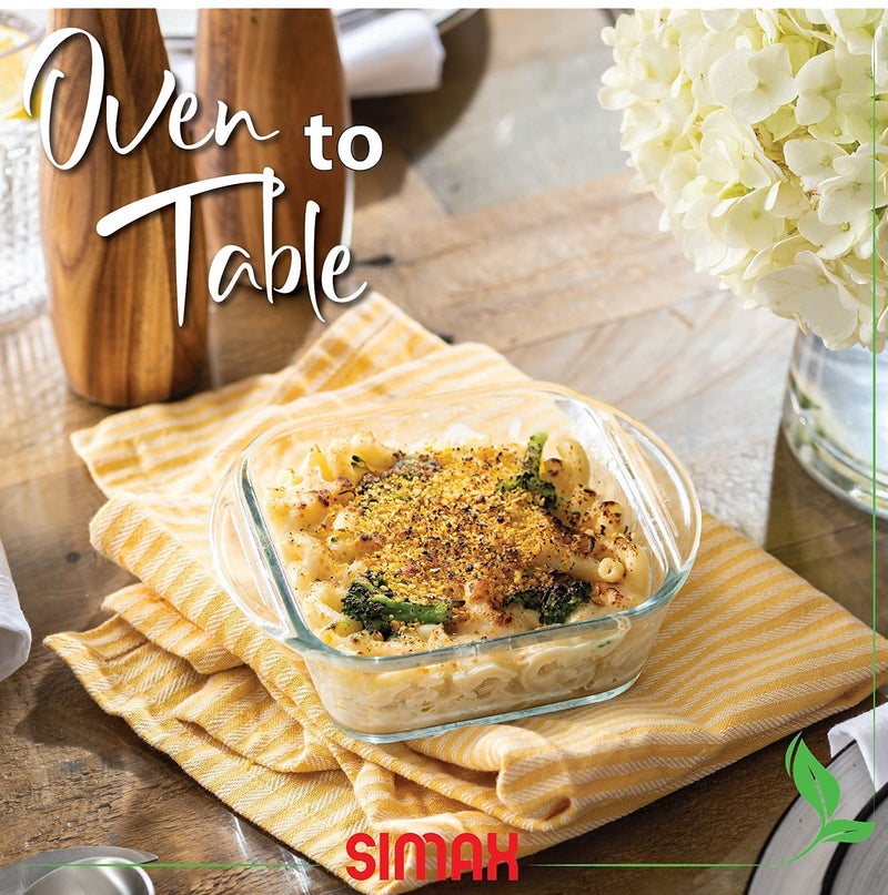 Simax Casserole Dish For Oven, 10 Ounce Mini Glass Baking Dish With Lid, Small, Personal Sized Bakeware and Cookware, Great for Storage, Microwave, Oven, And Dishwasher Safe Borosilicate Glass Dish - Image 4